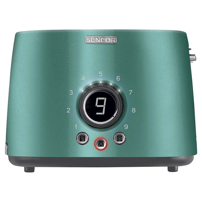 Sencor 2-Slice Premium Metallic Toaster with Digital Button and Toaster Rack