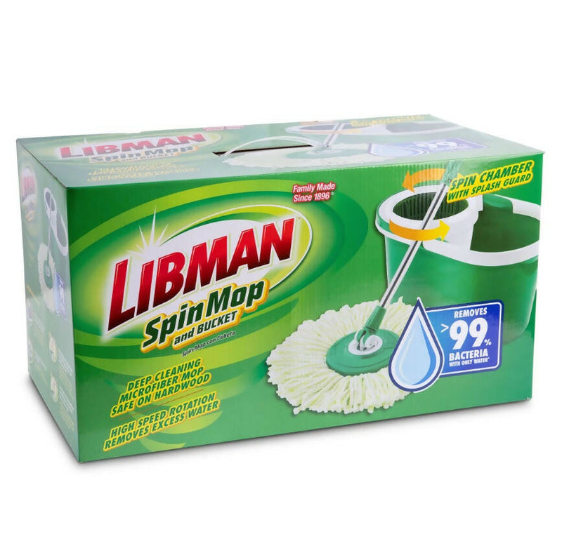 Libman Spiral Sweep Broom with Spinning Brushes