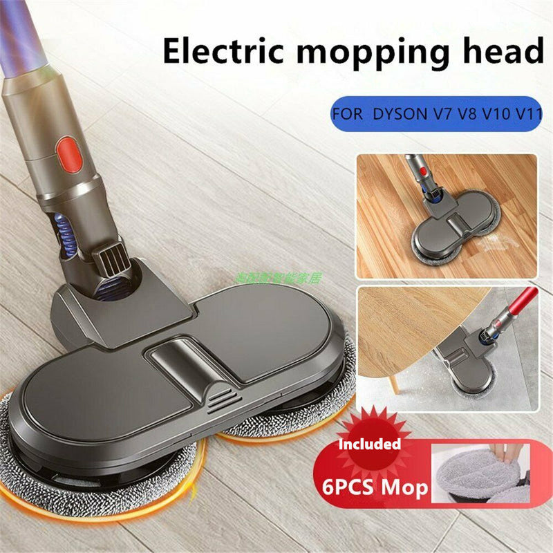 Electric Mop Head With Water Tank Attachment Compatible with Dyson Cordless Stick Vacuum Cleaner V7 V8 V10 V11 Models