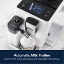De'Longhi Rivelia Fully Automatic Espresso Machine, Arctic White- EXAM44055W (Refurbished)