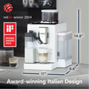 De'Longhi Rivelia Fully Automatic Espresso Machine, Arctic White- EXAM44055W (Refurbished)