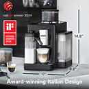 De'Longhi Rivelia Fully Automatic Espresso Machine, Onyx Black- EXAM44055B (Refurbished)