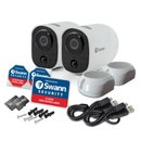Open Box- Swann Xtreem Wireless Security Cameras 2 Pack with 2-Way Talk, Siren & Heat + Motion Detection | SWIFI-XTRCM32G2PK
