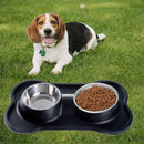 OYISIYI Set of 2 Stainless Steel Pet Bowls