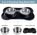 OYISIYI Set of 2 Stainless Steel Pet Bowls