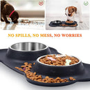 OYISIYI Set of 2 Stainless Steel Pet Bowls