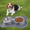 OYISIYI Set of 2 Stainless Steel Pet Bowls