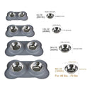 OYISIYI Set of 2 Stainless Steel Pet Bowls