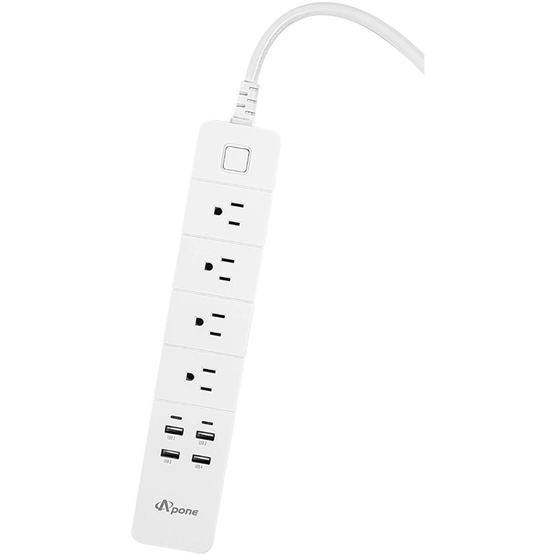 Apone APP-P4S4U Smart Wi-Fi 4 Outlet Surge with 4 USB Ports