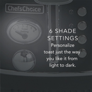 Chef's Choice TTCC2SMB13 Gourmezza 2-Slice Toaster, Matte Black