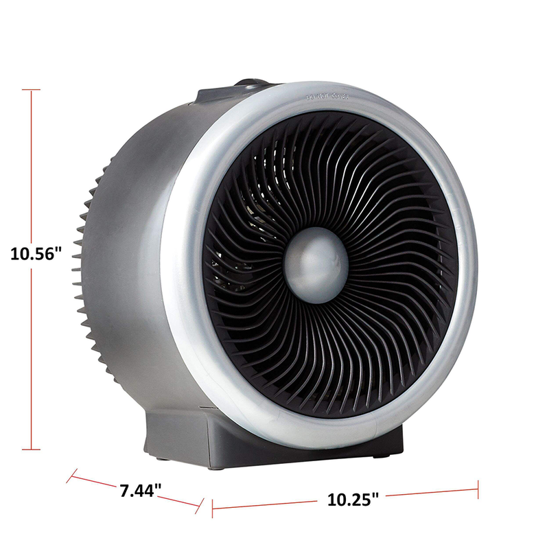 NOMA 043-1022 1500W Turbo Mechanical Utility Space Fan Heater (Black) (Open Box)