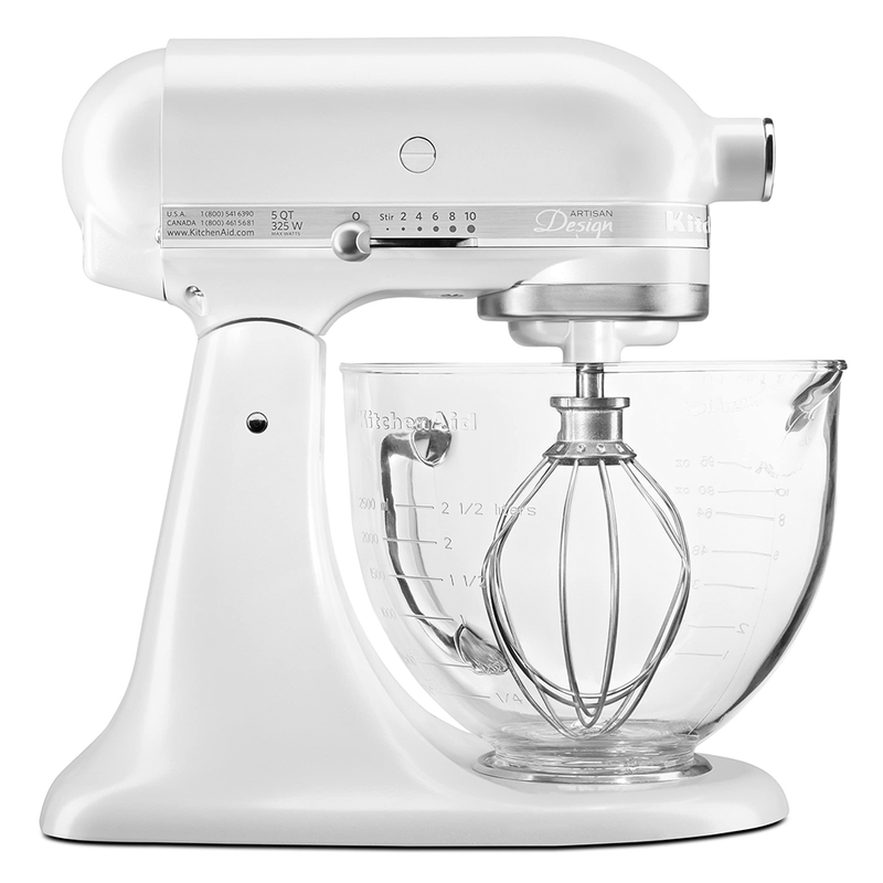 KitchenAid KSM155GB Artisian Design Series 5-Quart Tilt-Head Stand Mixer with Glass Bowl