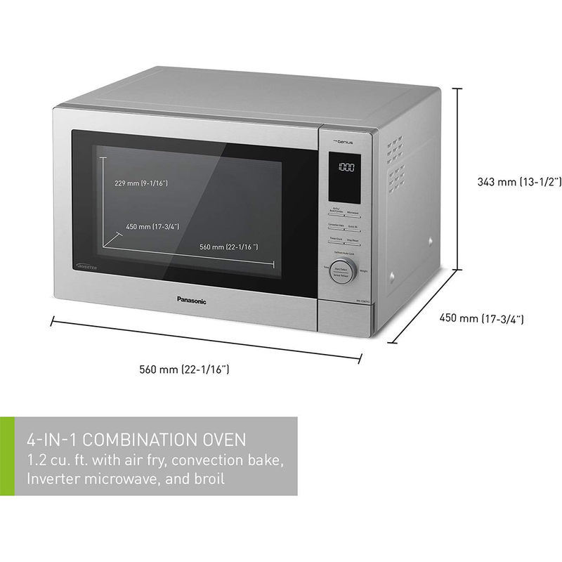 Panasonic NN-CD87KS Genius 4-in-1 1.2 cu. ft. Microwave w/ Air Fryer (Stainless Steel) (Refurbished)