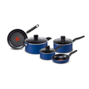 T-Fal B474S874 Essential Blue 8pcs Set