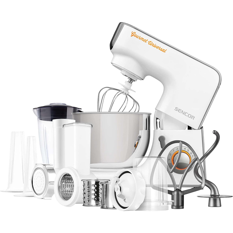 Sencor STM-3700WH 10-Speed Stand Mixer with 10 Specialized Attachments (White)