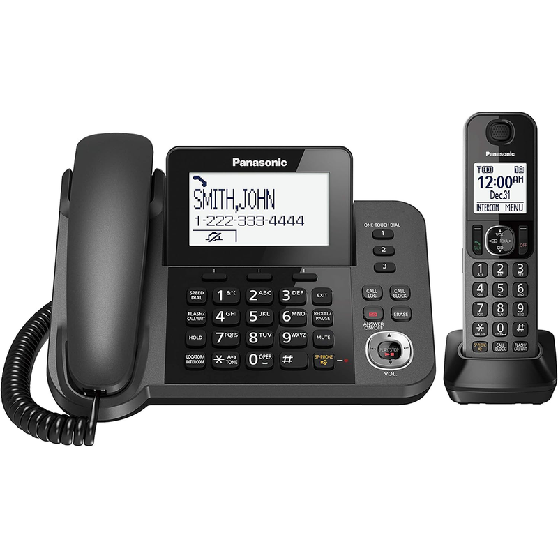 Panasonic KX-TGF350C Dect_6.0 Digital Corded/Cordless Phone with Answering System and 1 Handset (Refurbished)