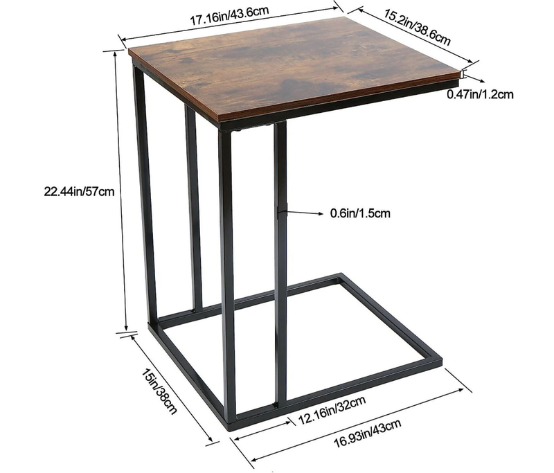 Home Bi C-Shaped Side Table
