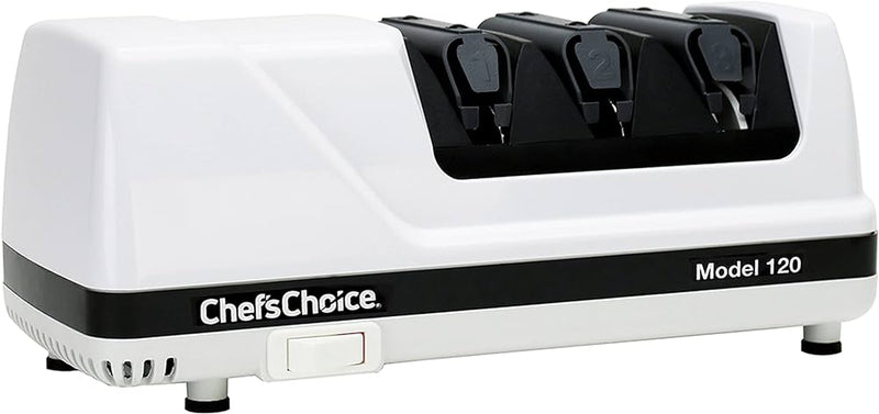 Chef's Choice 120 3-Stage Professional Electric Knife Sharpener (White)