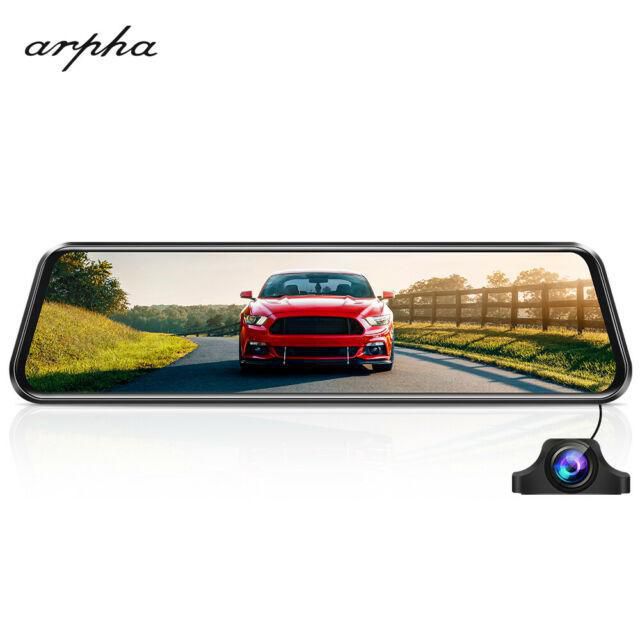 Arpha W03 12" Max Streaming Mirror 1080P HD Dashcam (Front+Back)
