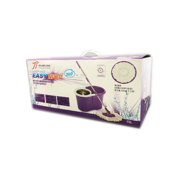 360˚ Easy Life Easy Spin Mop And Bucket System (Purple)