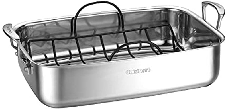 Cuisinart 7117-15NSRBZC 15inch Stainless Steel Roasting Pan With Non-Stick Rack