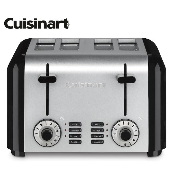 Cuisinart CPT-340BKEC 4-Slice Compact Stainless Toaster (Black/Silver)