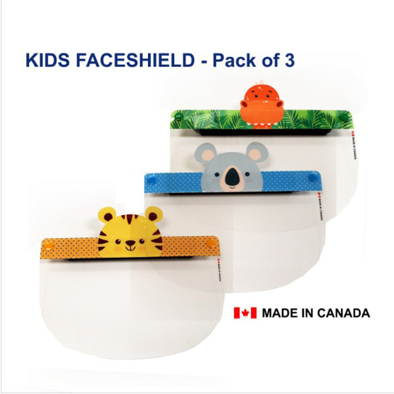 Kids Face Shield (Made in Canada) (Pack of 3)