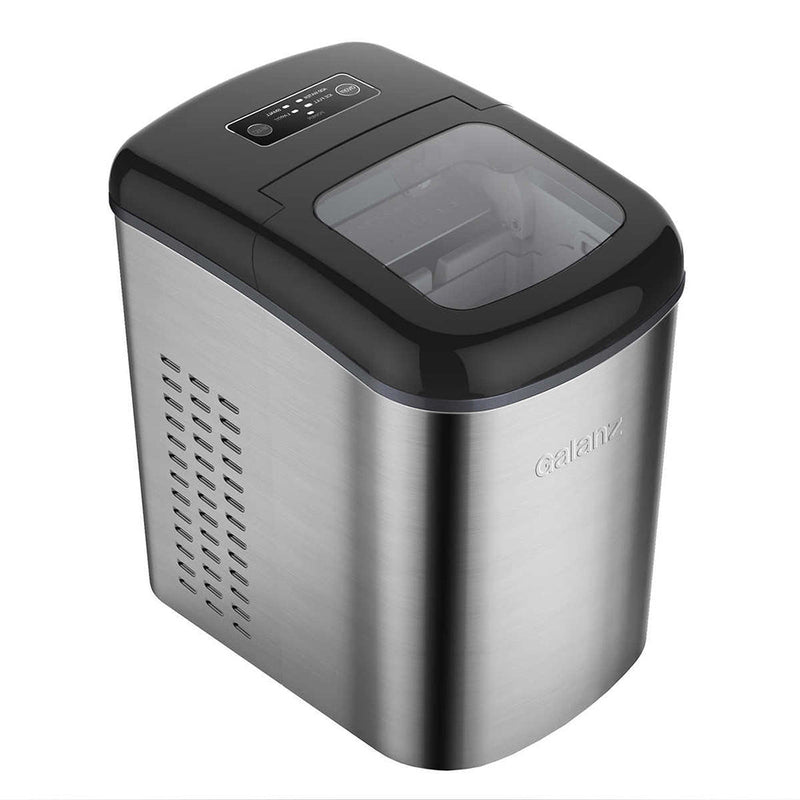 Galanz 26lbs Portable Countertop Electric Ice Maker Machine-Stainless Steel - Refurbished