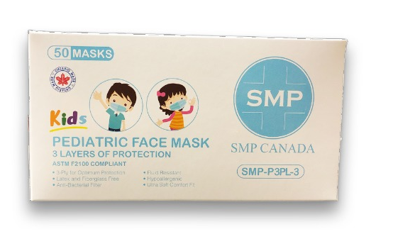 SMP ASTM Level 3 Procedure Mask - Pediatric (50piece/box) (Made in Canada) (Blue)